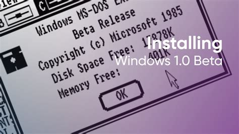 image windows 1.0 intaller pc, 