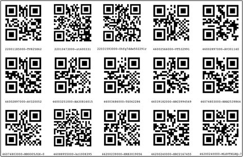in real life qr code sheet, Qr codes