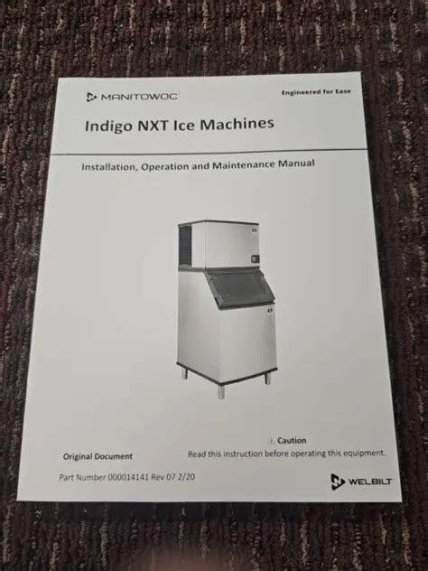 indigo nxt ice machine manual