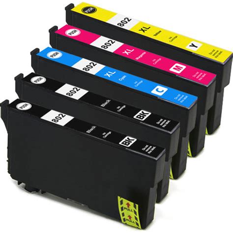 inkjet printer epson ink cartridges, Epson cartridge standard remanufactured cyan yield. Epson 802 black & 802xl color ink cartridge set