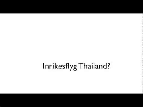 inrikesflyg i thailand