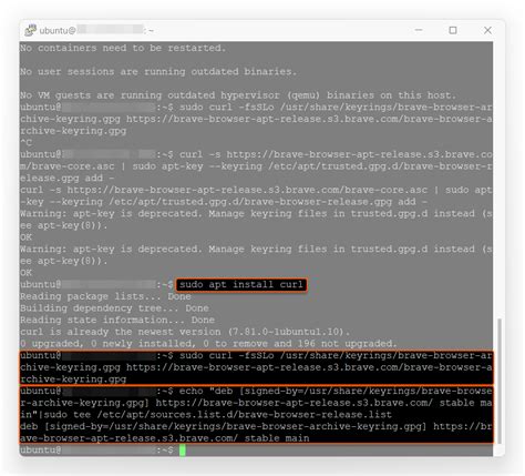 install brave ubuntu command line, How to install brave browser in ubuntu 24.04