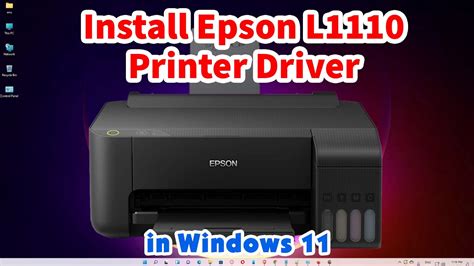 install printer epson l1110, Download & install epson l3110 printer driver