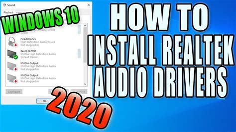 install realtek hd audio, Realtek hd audio manager for windows 11 download and install