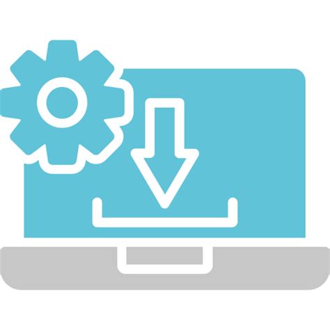 installation icon dark blue, Download vector icon, install symbol. vector icon on dark blue stock