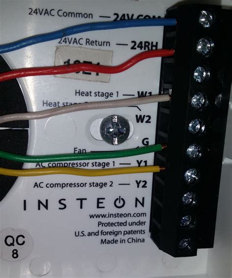 insteon thermostat wiring 