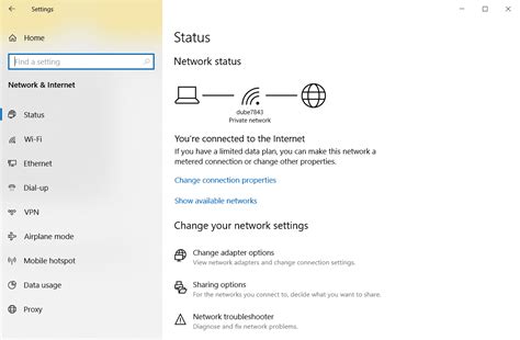 internet and network settings windows 1.0, Windows 10：网络和 internet 设置说明