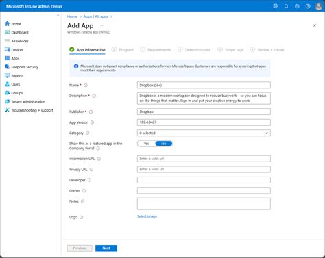Intune Enterprise App Catalog