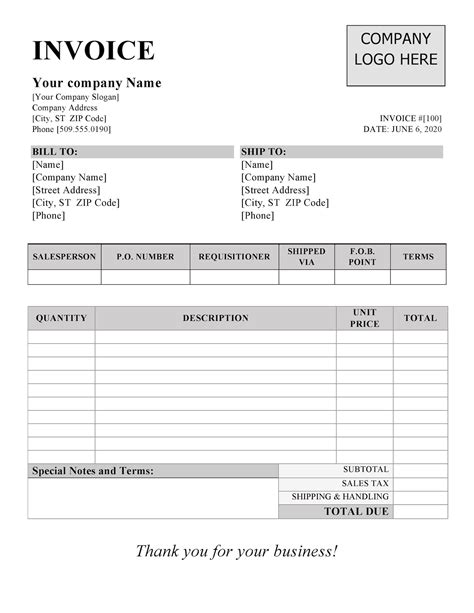 invoice form example, Free printable invoice template excel