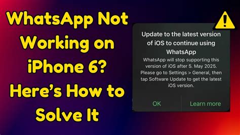 iphone 6 whatsapp not working, 