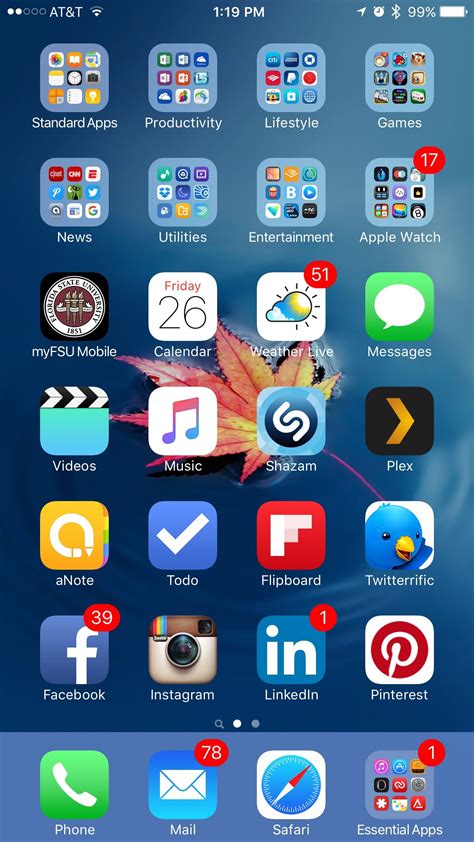 iphone 6s home screen, Iphone 6s homescreen