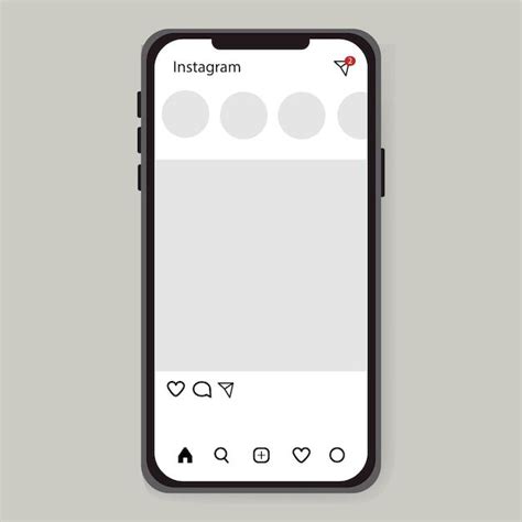iphone instagram post clip art, Instagram post template on apple iphone royalty free vector