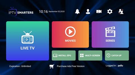 iptv smarter's pro user menu, Iptv smarters. Iptv smarters pro app with new advanced features