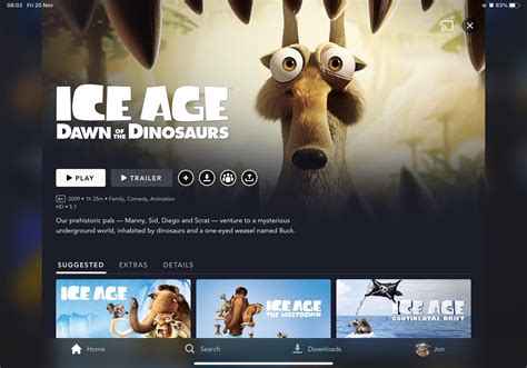 is ice age dawn of the dinosaurs on disney plus