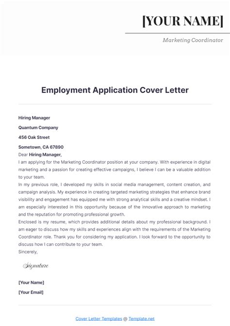 It Cover Letter Template