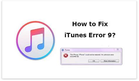 itunes error 9 fix, How to fix itunes error 9