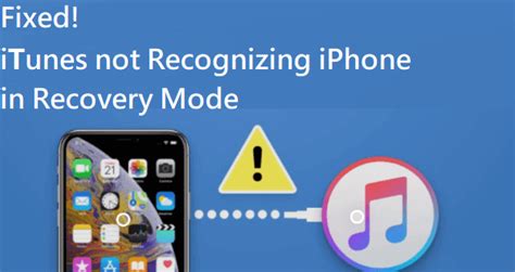 itunes not recognizing iphone in recovery, 