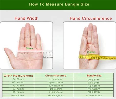 Jade Bracelet Size Chart