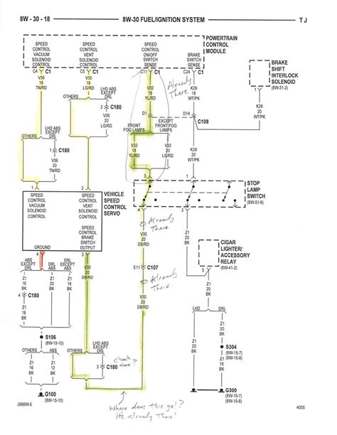 jeep cherokee cruise control wiring diagram 