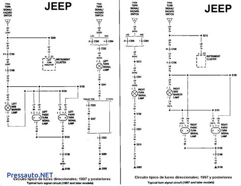 jeep tj tail lights relay wire harness diagram 