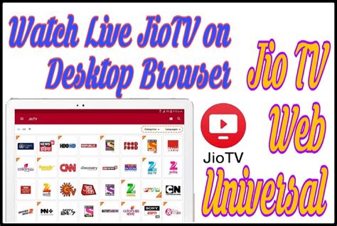jio tv web universal, Jio tv launches four new exclusive hd channels: details here