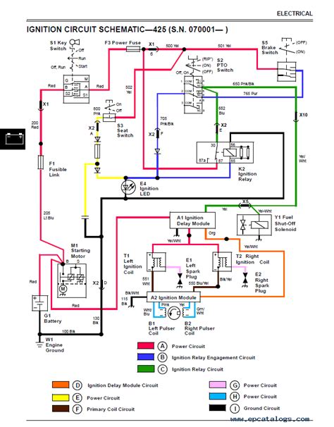 john deere 425 lawn tractor mower wiring schematics 