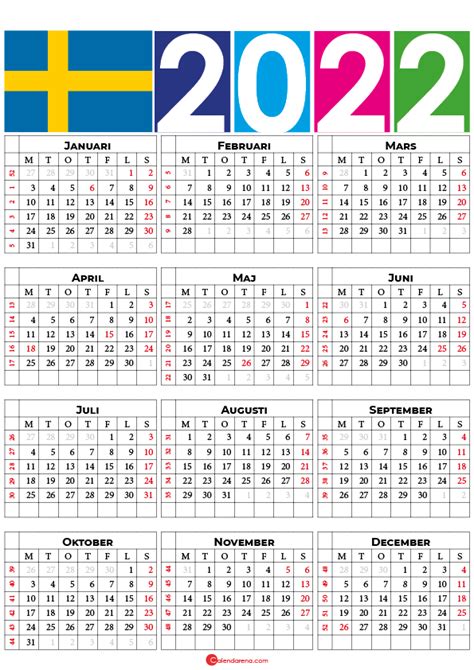 kalender 2022 veckor