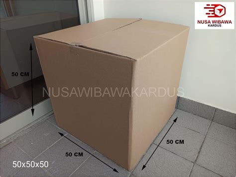 kardus ukuran 50, Jual kardus box standar 50x50x50 cm double wall dus packing ukuran