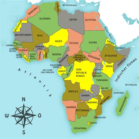karta över afrika
