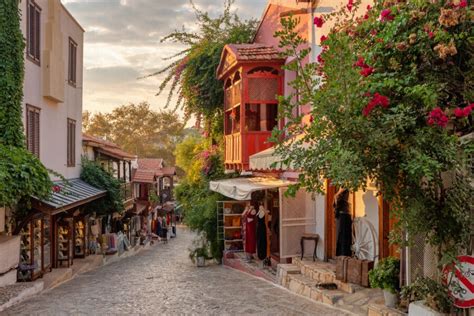 kas old town, Old town in kas, turkish riviera, turkey stock photo