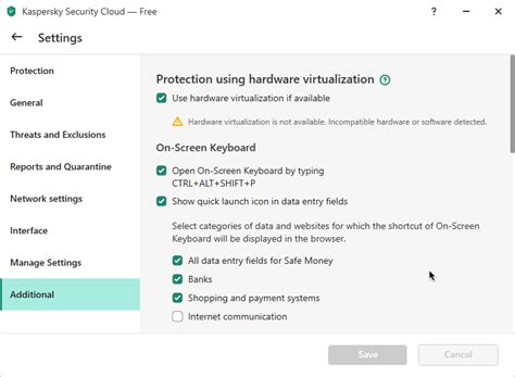 kaspersky hardware virtualization is not available, Hardware virtualization is not available? incompatible hardware or