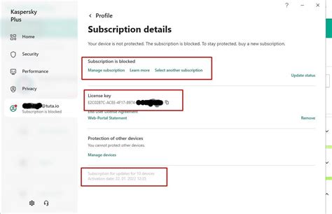 kaspersky subscription blocked, My kaspersky