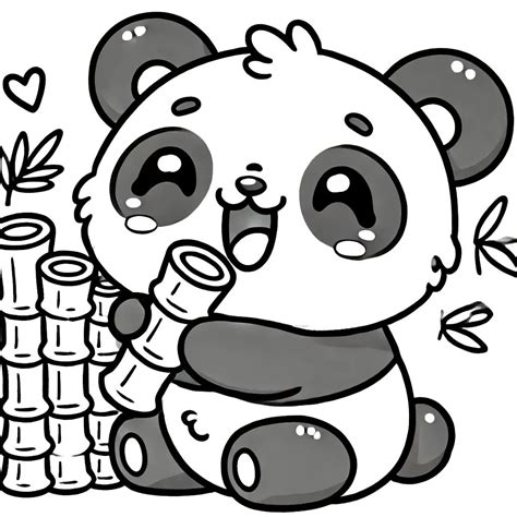 kawaii panda coloring sheet, 20 page cute panda coloring pages