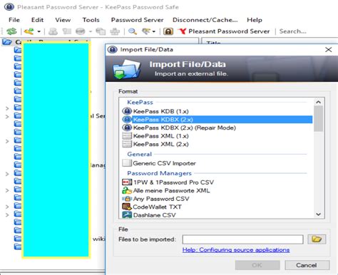 keepass export passwords, What formats does keepass use to import and export my passwords