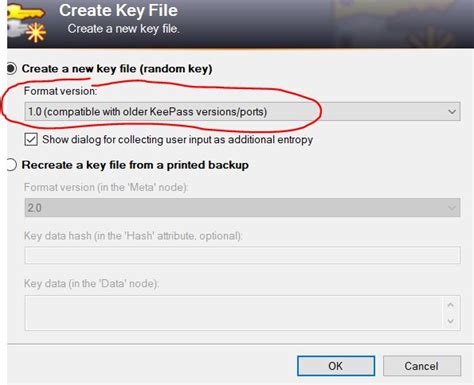 keepass the composite key is invalid, 