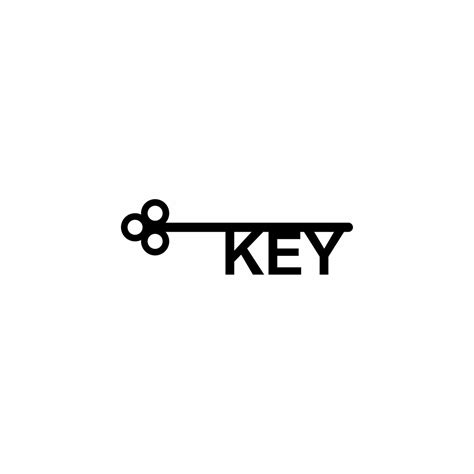 key name logo, Premium vector