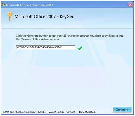 key office 2007 professional, Product keys for word