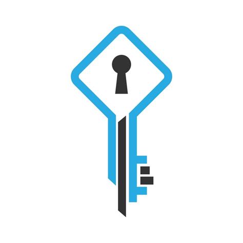 key security logo, Security key logo design template. vector and illustration. stock
