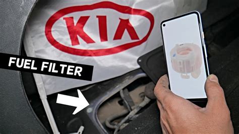 kia fuel filter location 