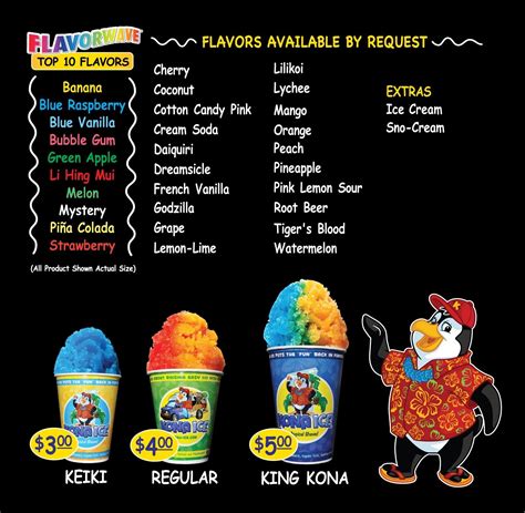 kona ice flavors