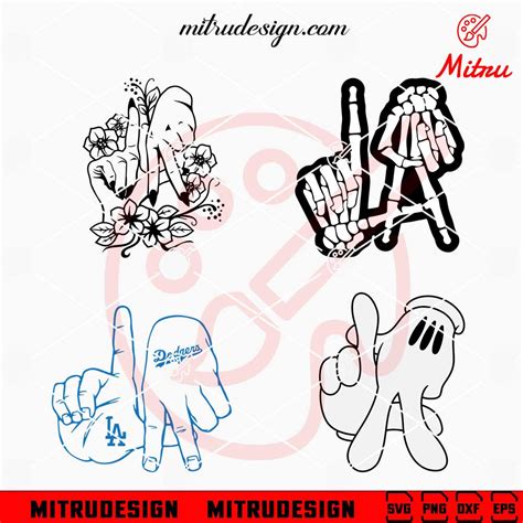 la sign cartoon, La hand sign die-cut sticker