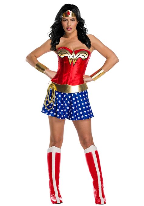 ladies wonder woman super hero fancy dress halloween superhero costume