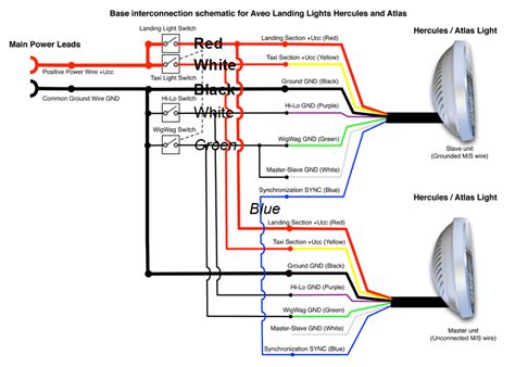 landing light wiring to schematic 