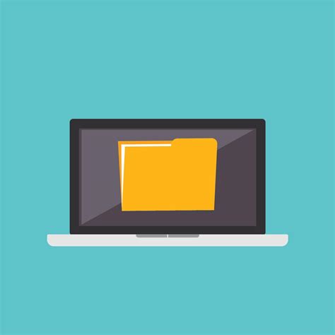 laptop directory icon, Folder on laptop. directory icon stock vector