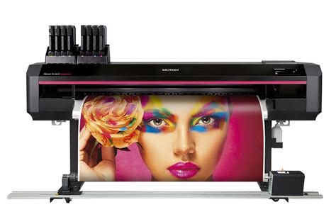 large format printer hd images, Ultra wide-format inkjet printer printing machine during production of