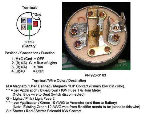 lawn mower key switch wiring diagram 