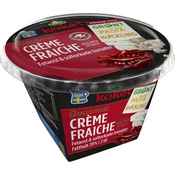 lax creme fraiche fetaost soltorkade tomater