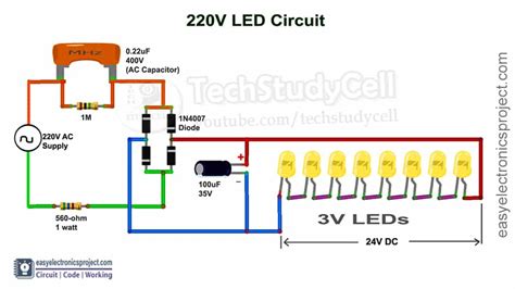 led ac circuit diagrams 