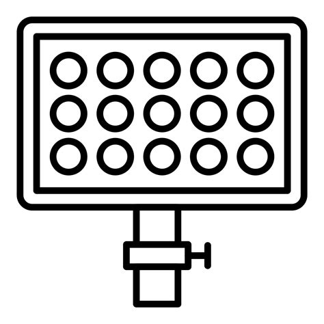 led panel processor icon, Processor basic straight filled icon