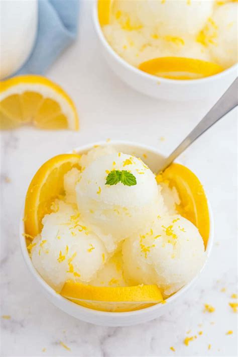 lemon sorbet recipe no ice cream maker
